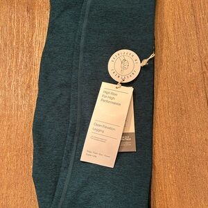 High Rise Performance Leggings - Jade Heather
